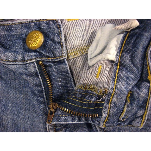 American Eagle Womans SHORTS Low Rise Cut Off Size 6 CUTOFF JEANS Blue Denim - Picture 4 of 7